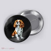 Cavalier King Charles Spaniel Dog Graphic Pet Artwork Button thumb 0