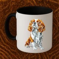 Cavalier King Charles Spaniel Dog Graphic Pet Artwork Coffee Mug thumb 2