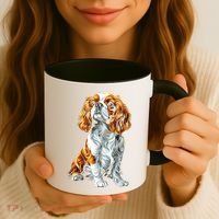 Cavalier King Charles Spaniel Dog Graphic Pet Artwork Coffee Mug thumb 3
