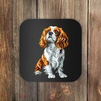 Cavalier King Charles Spaniel Dog Graphic Pet Artwork Coaster thumb 0