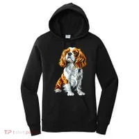Cavalier King Charles Spaniel Dog Graphic Pet Artwork Women's Hoodie thumb 0
