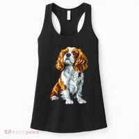 Cavalier King Charles Spaniel Dog Graphic Pet Artwork Women's Tank Top thumb 0