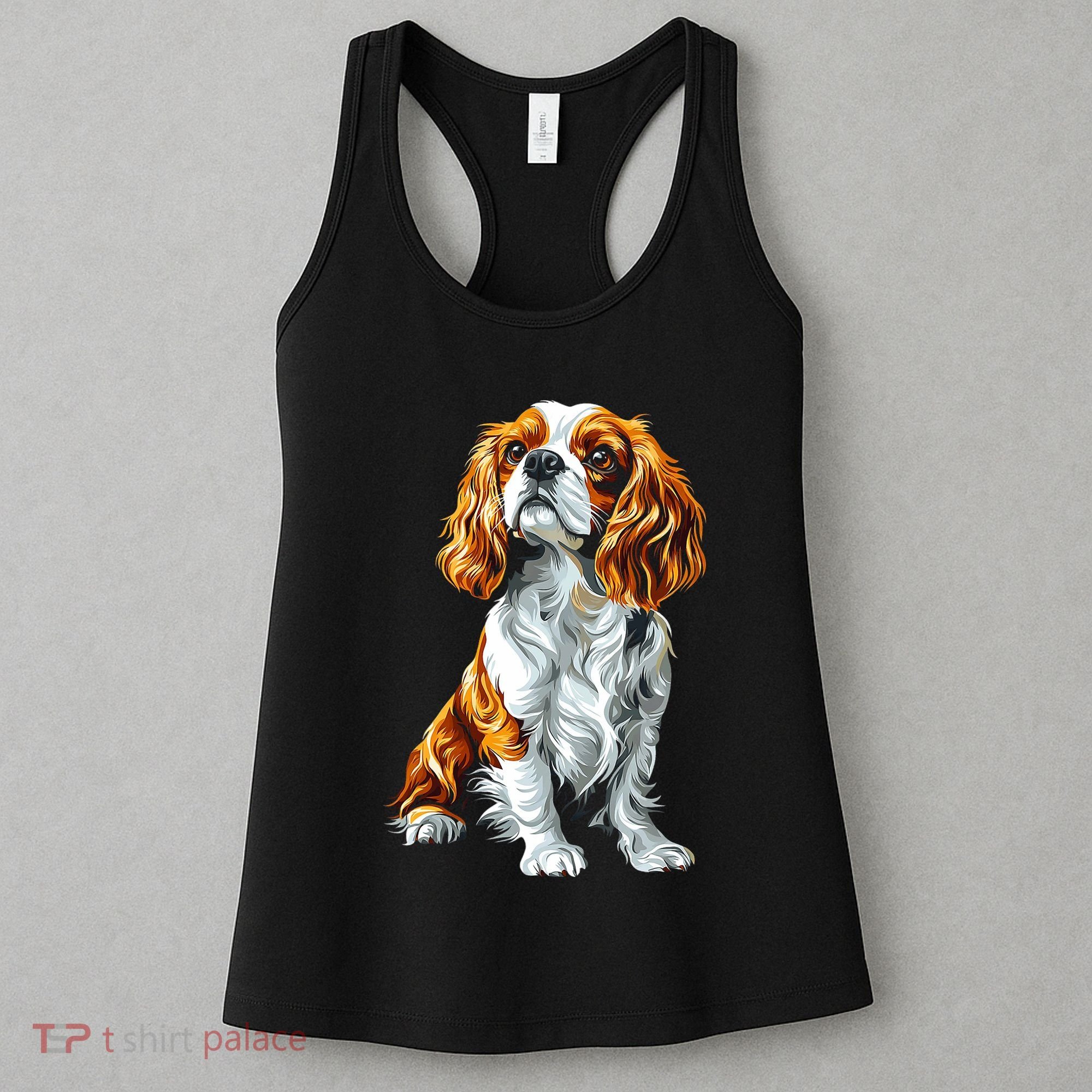Cavalier King Charles Spaniel Dog Graphic Pet Artwork Women's Tank Top