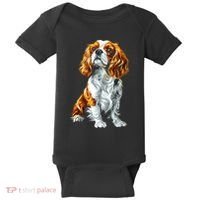 Cavalier King Charles Spaniel Dog Graphic Pet Artwork Baby Bodysuit thumb 0