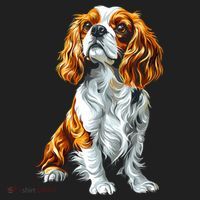 Cavalier King Charles Spaniel Dog Graphic Pet Artwork Golf Towel thumb 3