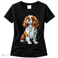 Cavalier King Charles Spaniel Dog Graphic Pet Artwork Women's T-Shirt thumb 0