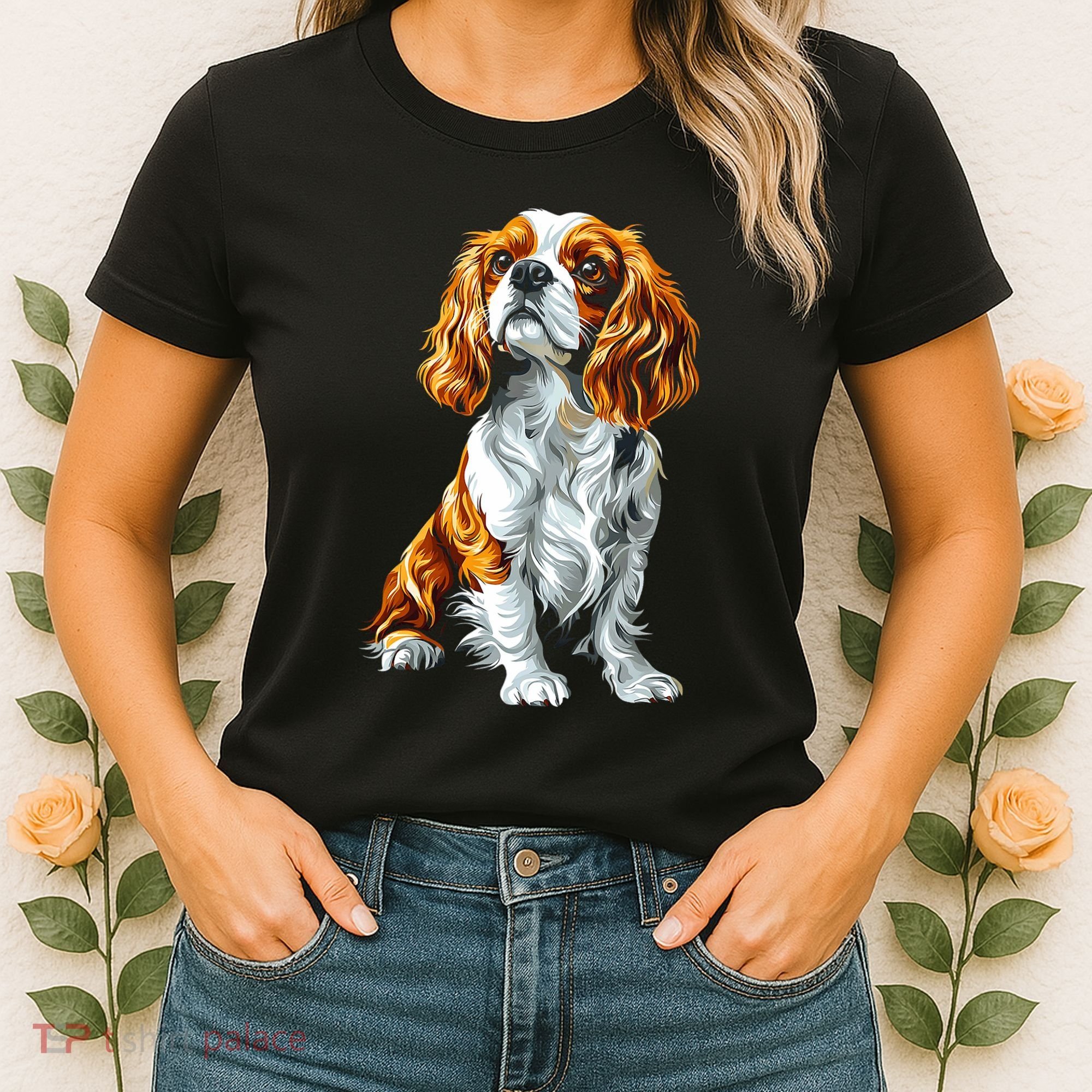 Cavalier King Charles Spaniel Dog Graphic Pet Artwork Women's T-Shirt