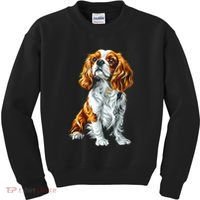 Cavalier King Charles Spaniel Dog Graphic Pet Artwork Kids Sweatshirt thumb 0