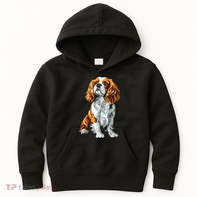 Cavalier King Charles Spaniel Dog Graphic Pet Artwork Kids Hoodie