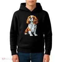 Cavalier King Charles Spaniel Dog Graphic Pet Artwork Kids Hoodie thumb 4
