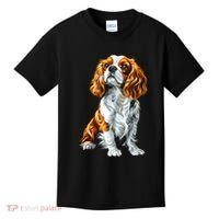 Cavalier King Charles Spaniel Dog Graphic Pet Artwork Kids T-Shirt thumb 0
