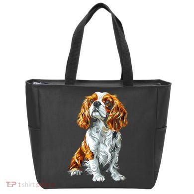Cavalier King Charles Spaniel Dog Graphic Pet Artwork Tote Bag