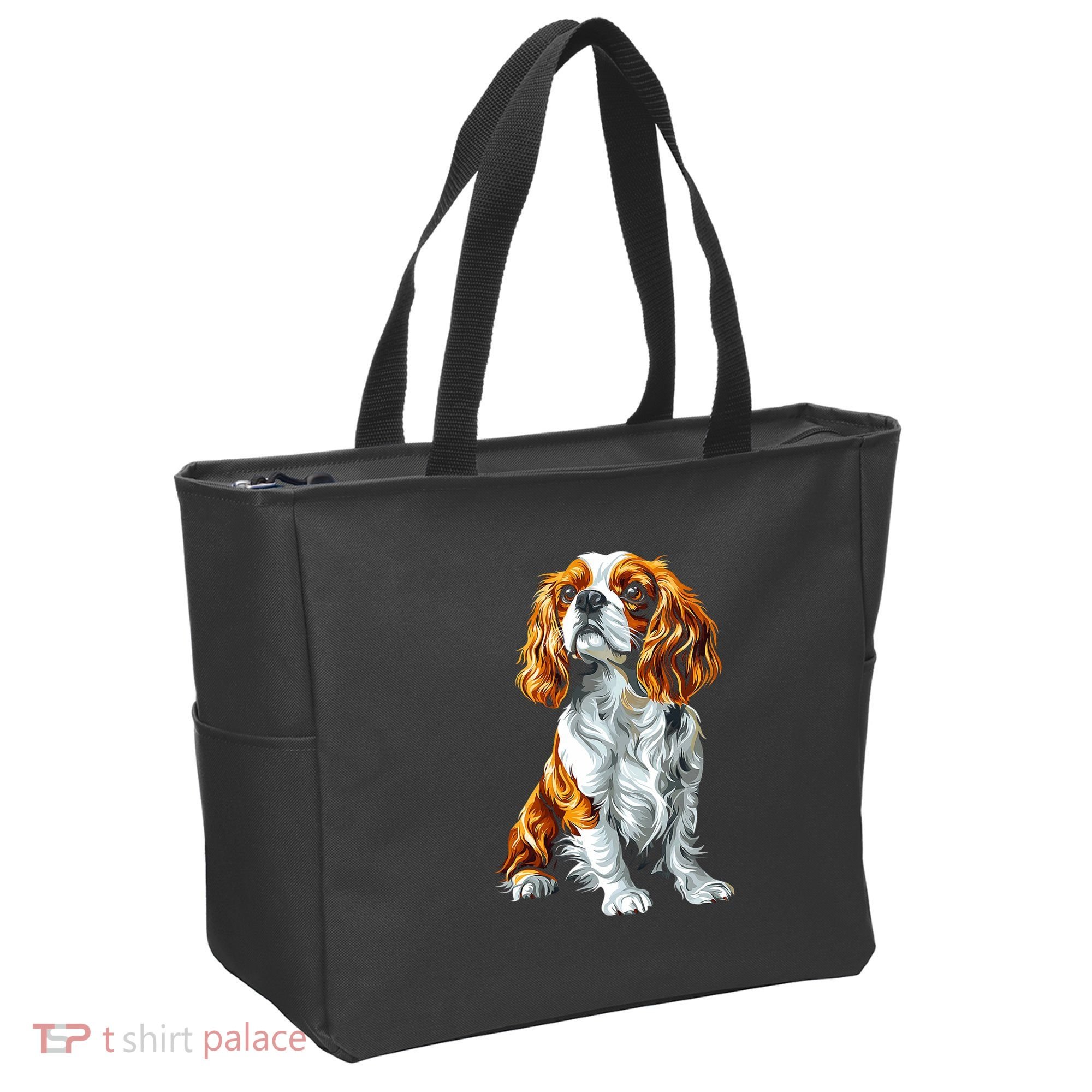 Cavalier King Charles Spaniel Dog Graphic Pet Artwork Tote Bag