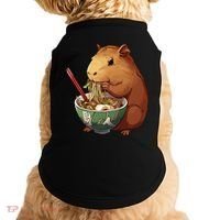 Cute Kawaii Capybara Eating Japanese Ramen Noodles Anime Doggie Tank thumb 0