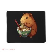 Cute Kawaii Capybara Eating Japanese Ramen Noodles Anime Mousepad thumb 0