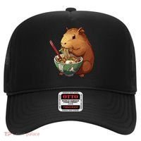 Cute Kawaii Capybara Eating Japanese Ramen Noodles Anime Hat thumb 0