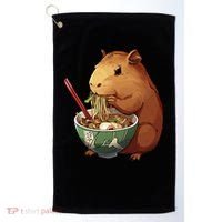 Cute Kawaii Capybara Eating Japanese Ramen Noodles Anime Golf Towel thumb 0