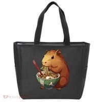 Cute Kawaii Capybara Eating Japanese Ramen Noodles Anime Tote Bag thumb 0