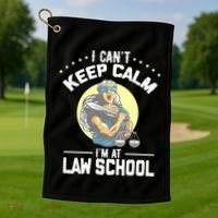 Cant Keep Calm At Law School Future Lawyer Scale Graduation Cute Gift Golf Towel thumb 1