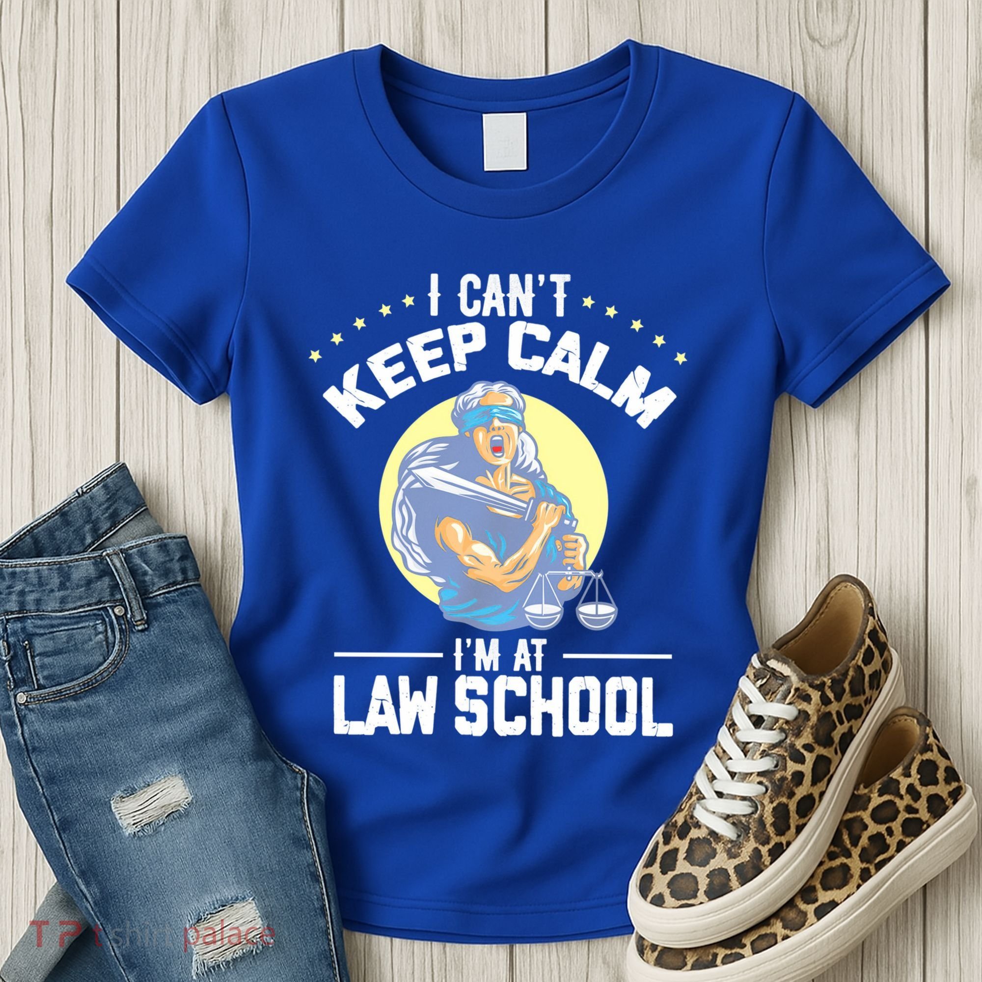 Cant Keep Calm At Law School Future Lawyer Scale Graduation Cute Gift Women's T-Shirt