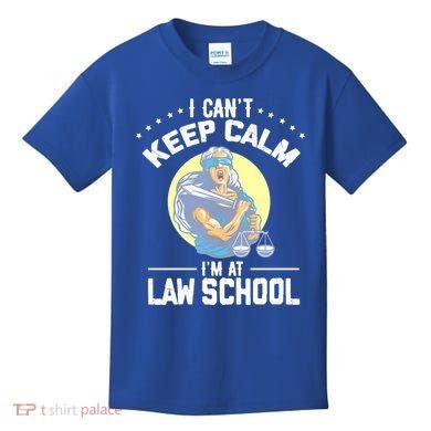 Cant Keep Calm At Law School Future Lawyer Scale Graduation Cute Gift Kids T-Shirt