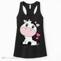 Cute Kawaii Cow Print Cow Animal Women Women's Tank Top thumb 0