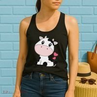 Cute Kawaii Cow Print Cow Animal Women Women's Tank Top thumb 2