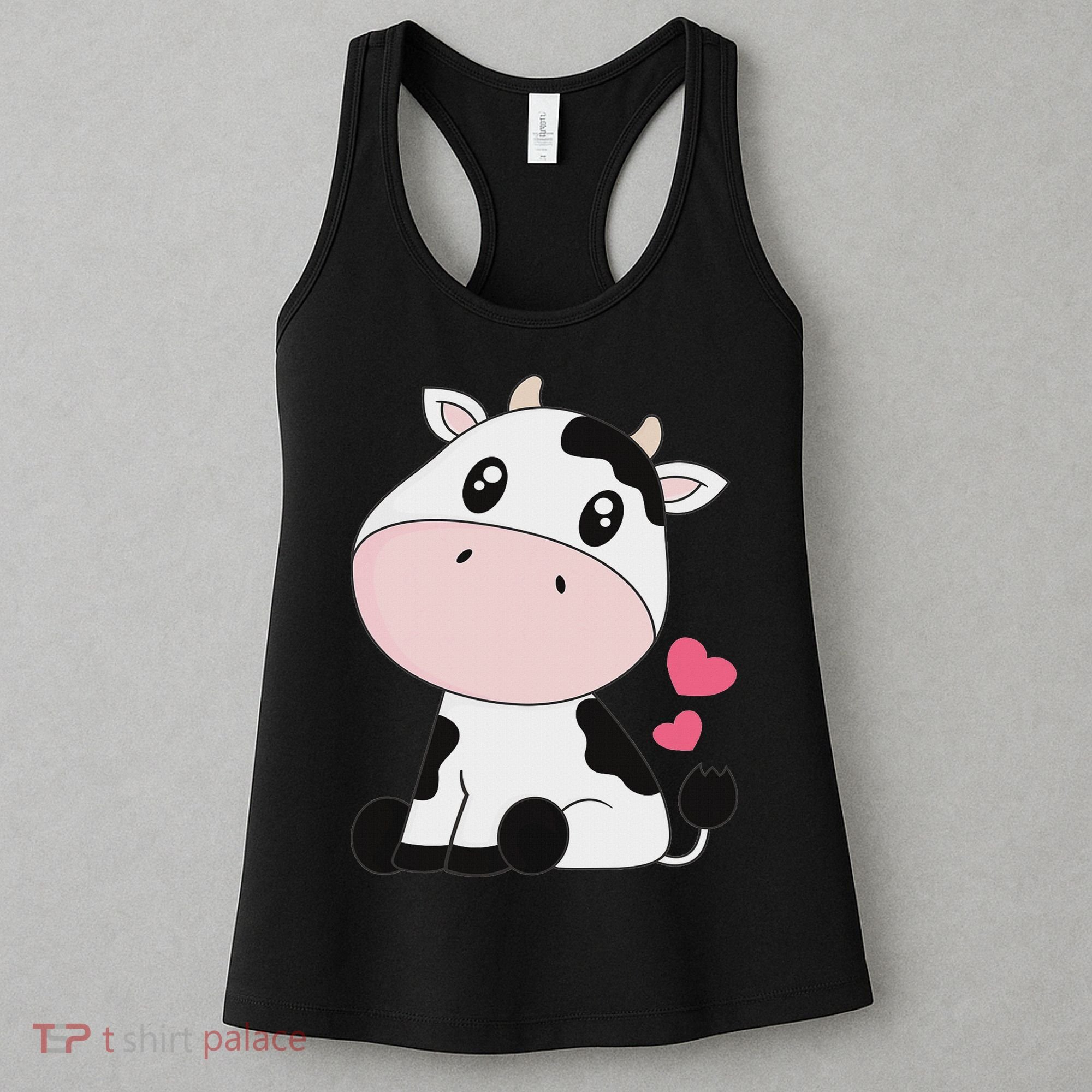 Cute Kawaii Cow Print Cow Animal Women Women's Tank Top