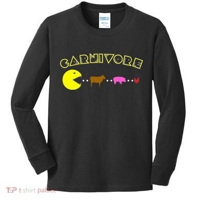 Carnivore Keto Diet Meat Eater Kids Long Sleeve Shirt