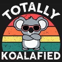 Cute Koalafied Dad Koala USA-Made Doggie Bandana thumb 2