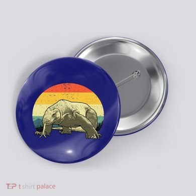 Cute Komodo Dragon Vintage Komodo Dragon Button