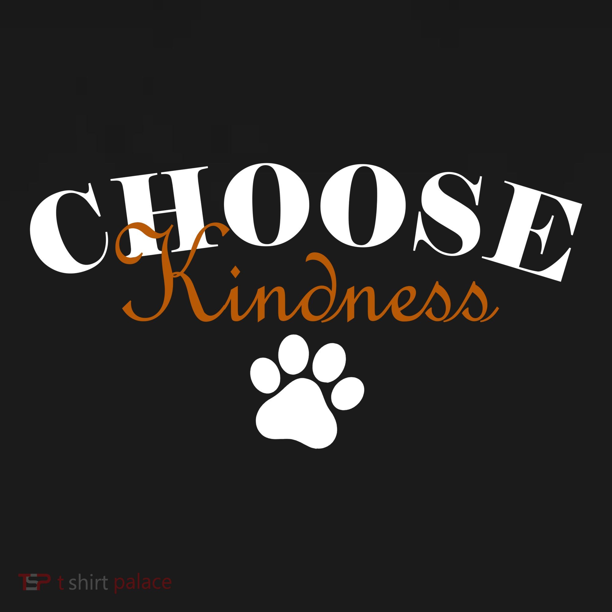 Choose Kindness Dog Paw Print Coaster