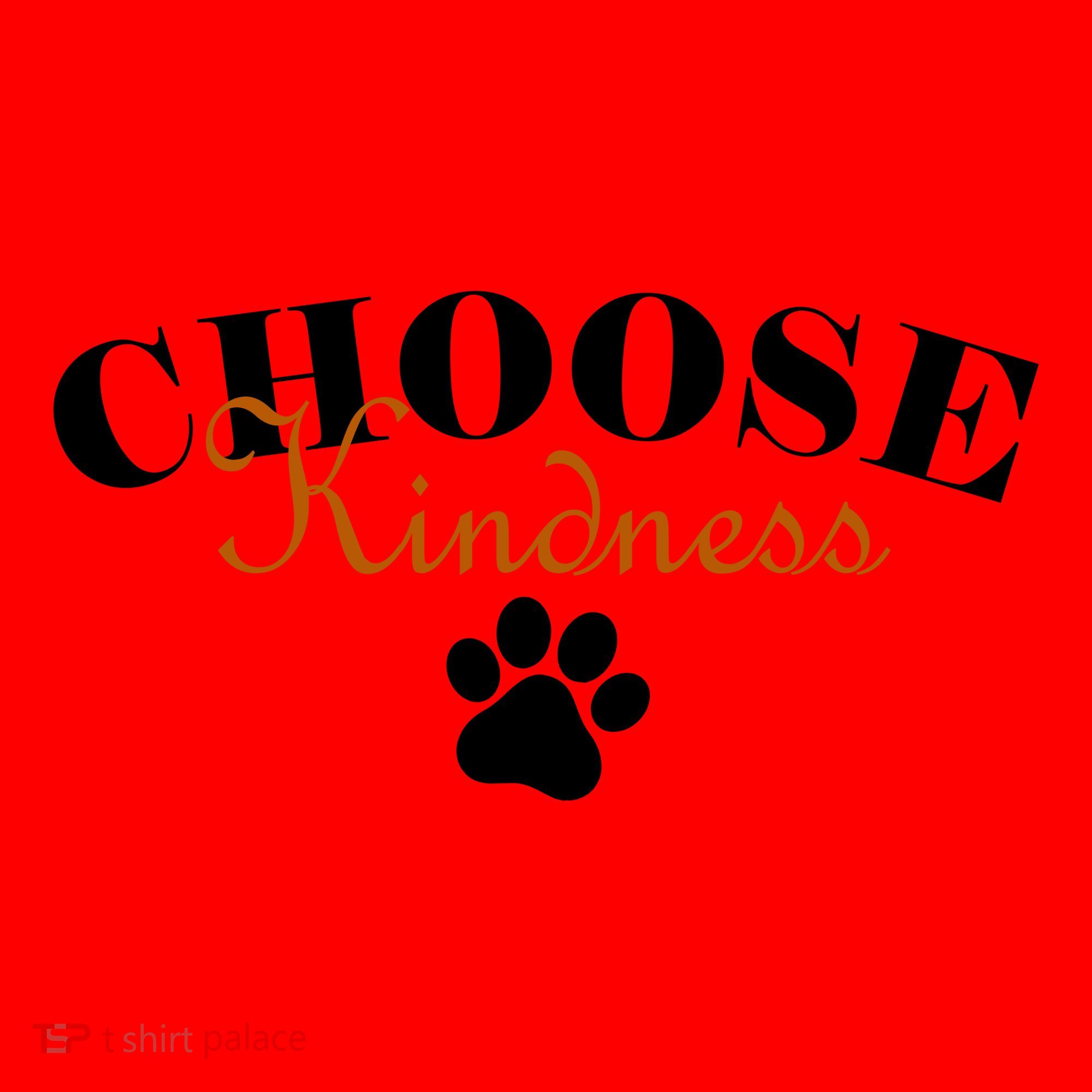 Choose Kindness Dog Paw Print Santa Hat