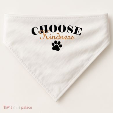 Choose Kindness Dog Paw Print USA-Made Doggie Bandana