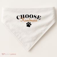 Choose Kindness Dog Paw Print USA-Made Doggie Bandana thumb 0