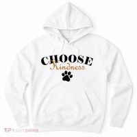 Choose Kindness Dog Paw Print Hoodie thumb 0