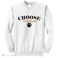 Choose Kindness Dog Paw Print Sweatshirt thumb 0