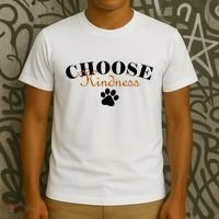 Choose Kindness Dog Paw Print T-Shirt thumb 3