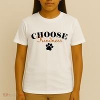 Choose Kindness Dog Paw Print T-Shirt thumb 4