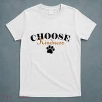 Choose Kindness Dog Paw Print T-Shirt thumb 5