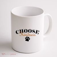 Choose Kindness Dog Paw Print Coffee Mug thumb 1