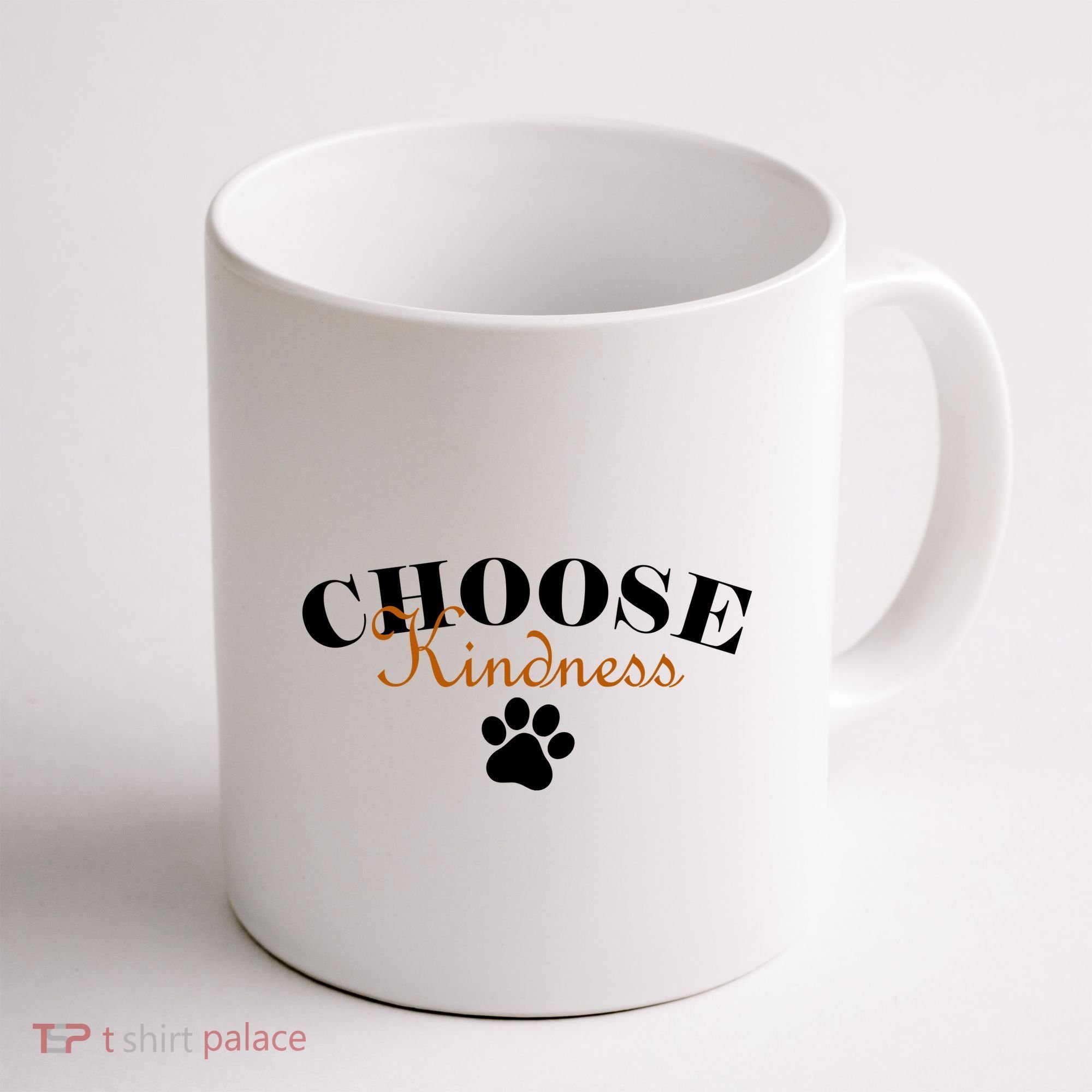 Choose Kindness Dog Paw Print Coffee Mug