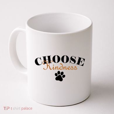 Choose Kindness Dog Paw Print Coffee Mug