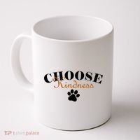 Choose Kindness Dog Paw Print Coffee Mug thumb 0