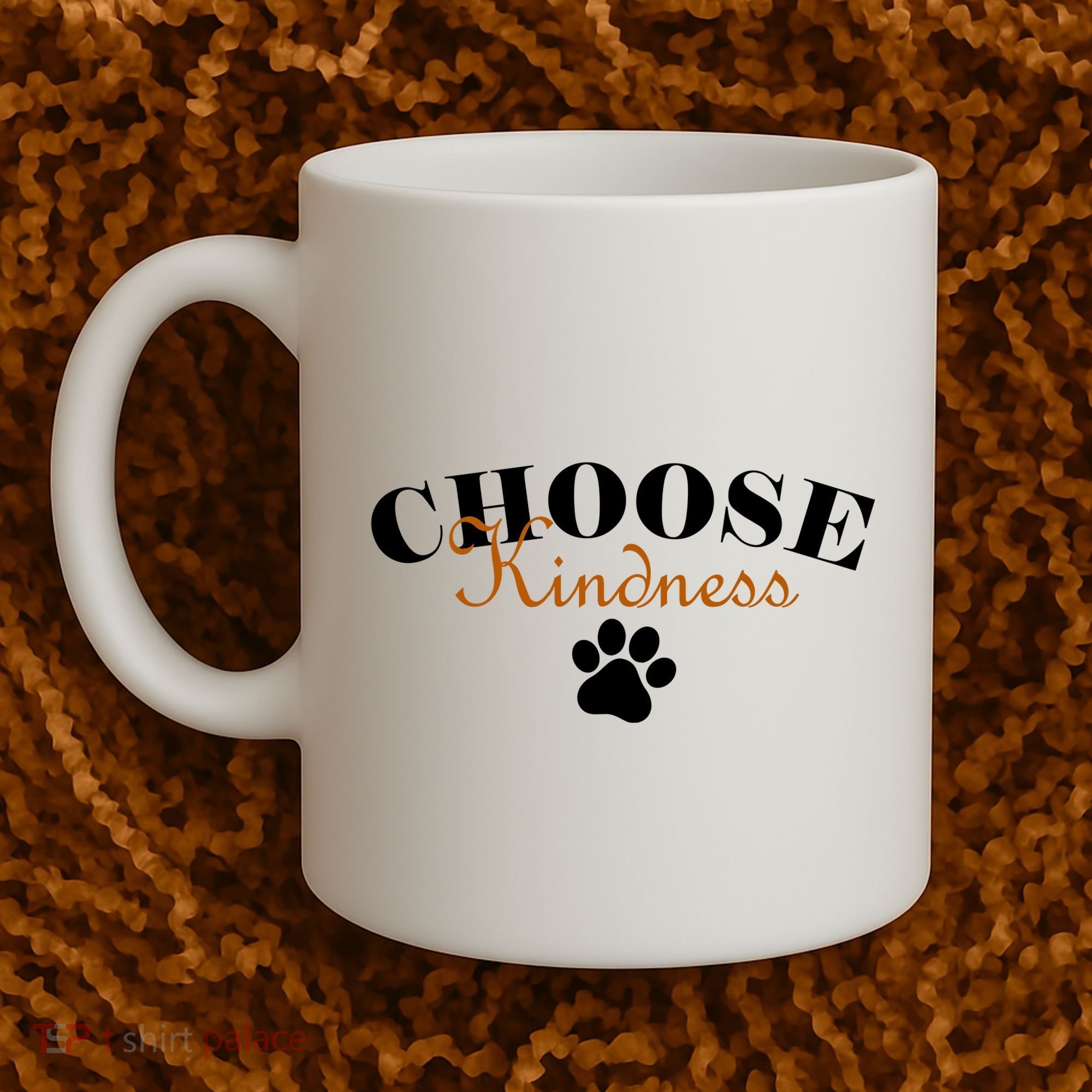 Choose Kindness Dog Paw Print Coffee Mug