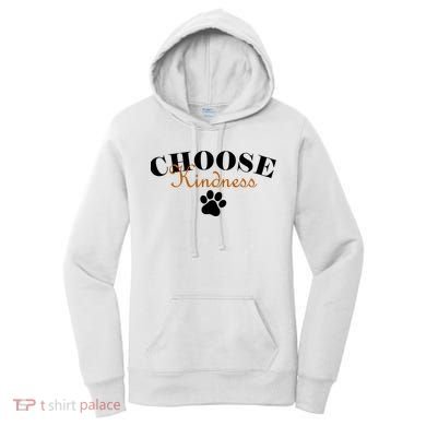 Choose Kindness Dog Paw Print Women's Hoodie