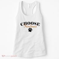 Choose Kindness Dog Paw Print Women's Tank Top thumb 0