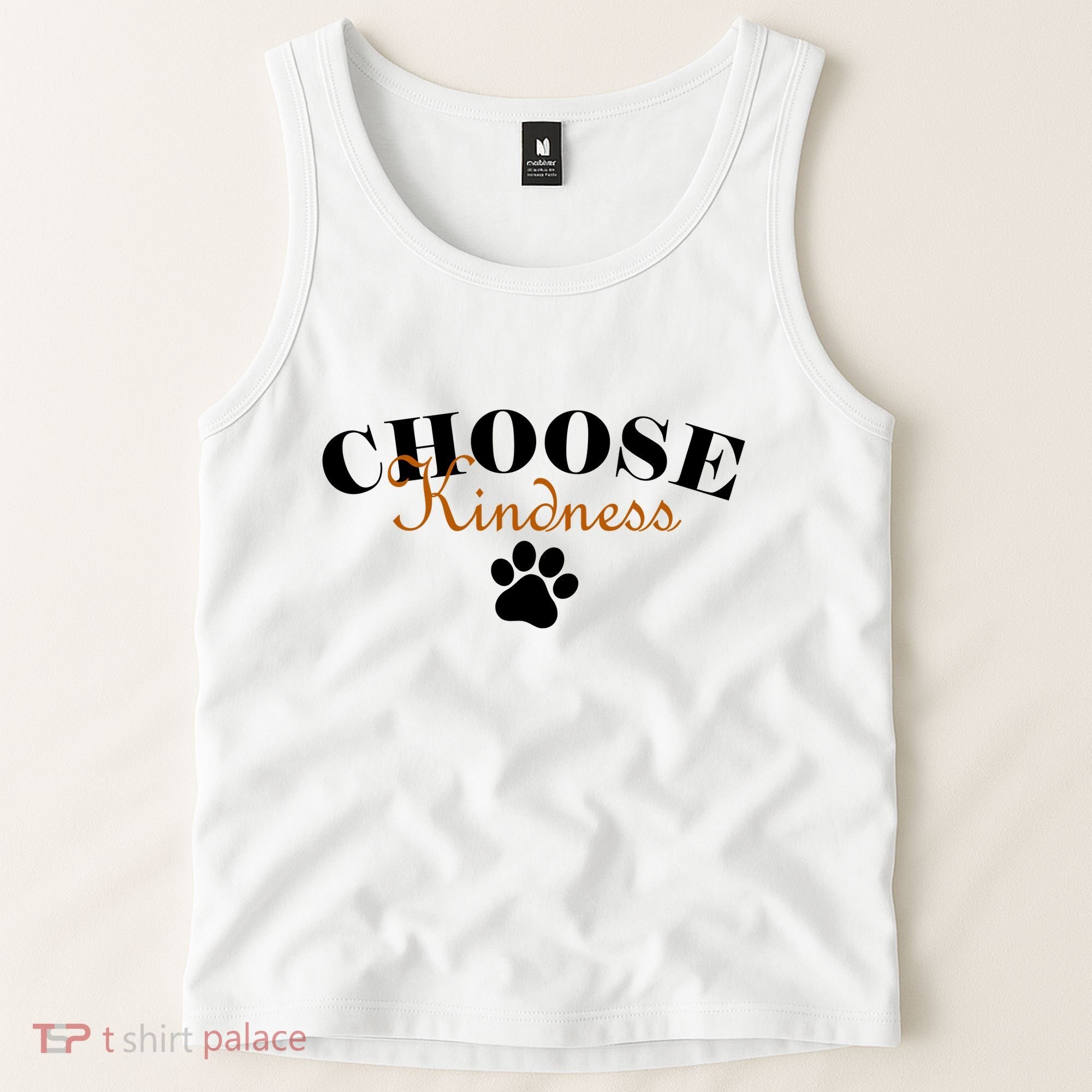 Choose Kindness Dog Paw Print Tank Top