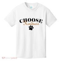 Choose Kindness Dog Paw Print Kids T-Shirt thumb 0