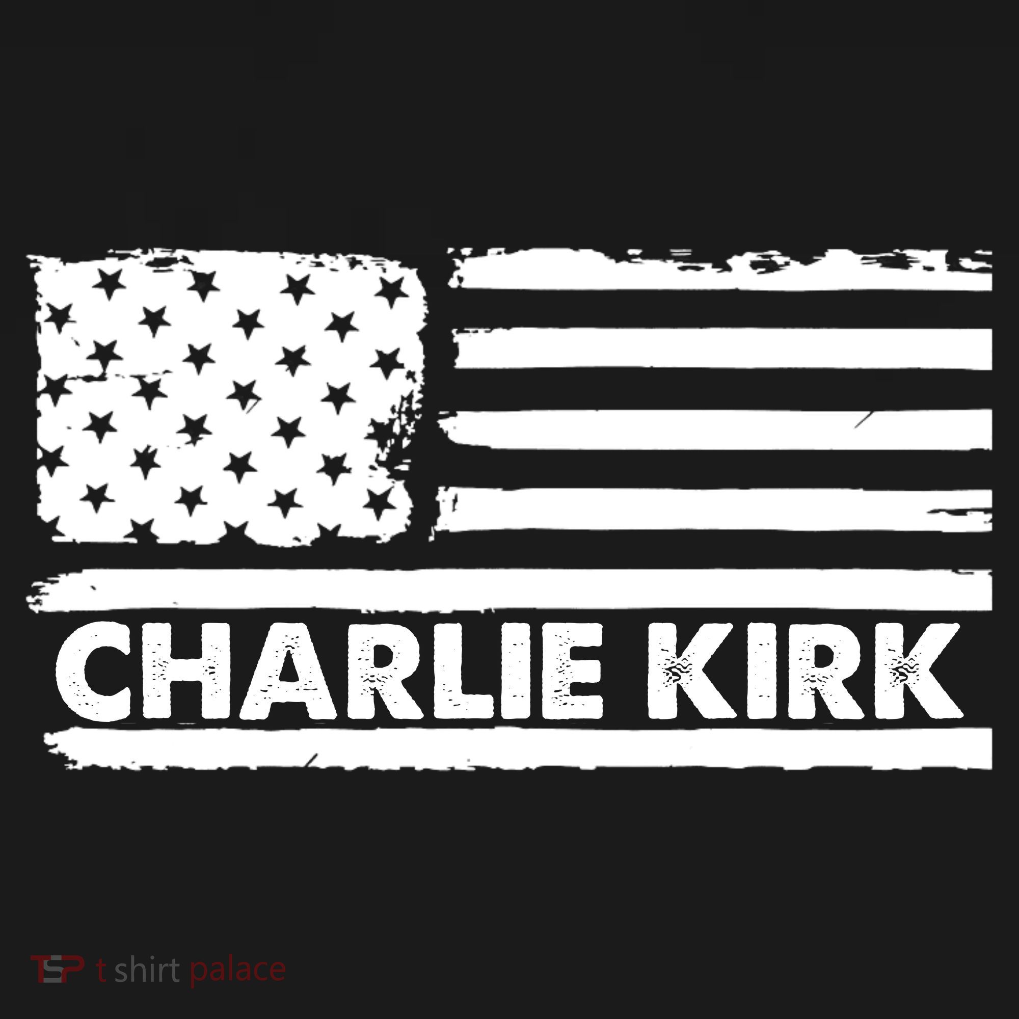 Charlie Kirk Distressed American Flag Patriotic Coaster